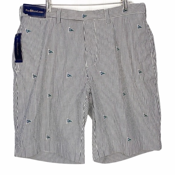 Polo Ralph Lauren Other - POLO RALPH LAUREN Pinstripe Chino Shorts Flag NWT
